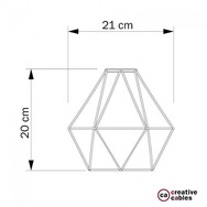 Diamantförmiger Lampenschirmkäfig aus Metall kupfer