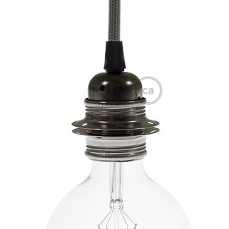 Lampenfassung E27 für Lampenschirme aus Metall schwarz