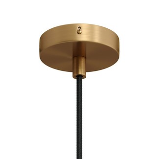 Zylindrischer Lampenbaldachin Kit aus Metall Bronze satiniert