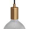 Zylindrische Lampenfassung E27 aus Metall Bronze satiniert