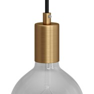Zylindrische Lampenfassung E27 aus Metall Bronze satiniert