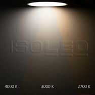LED Deckenleuchte PRO schwarz, 30W, rund, 300mm, ColorSwitch 2700K|3000K|4000K, dimmbar