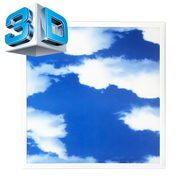 3D LED Panel blauer Himmel mit weißen Wolken 40W
