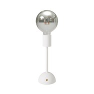 Tragbare wiederaufladbare LED Tischleuchte Cabless02 mit Globe Glühbirne mit silberfarbener Kopfspiegelung