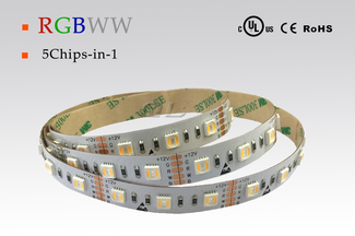 LED flexibler Strip, 5 in 1 Chip, RGBWW (2x WW 840lm/m)