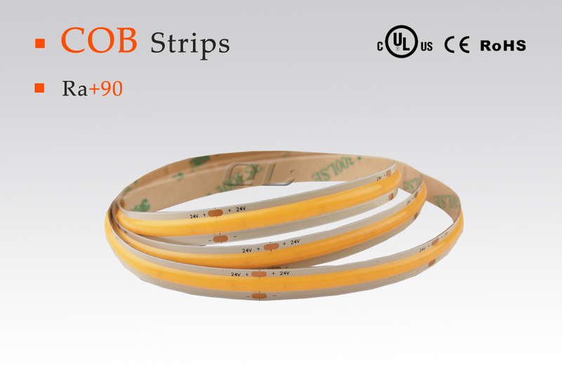COB LED Strip, 2700K, 24V, CRI90, 18W/m
