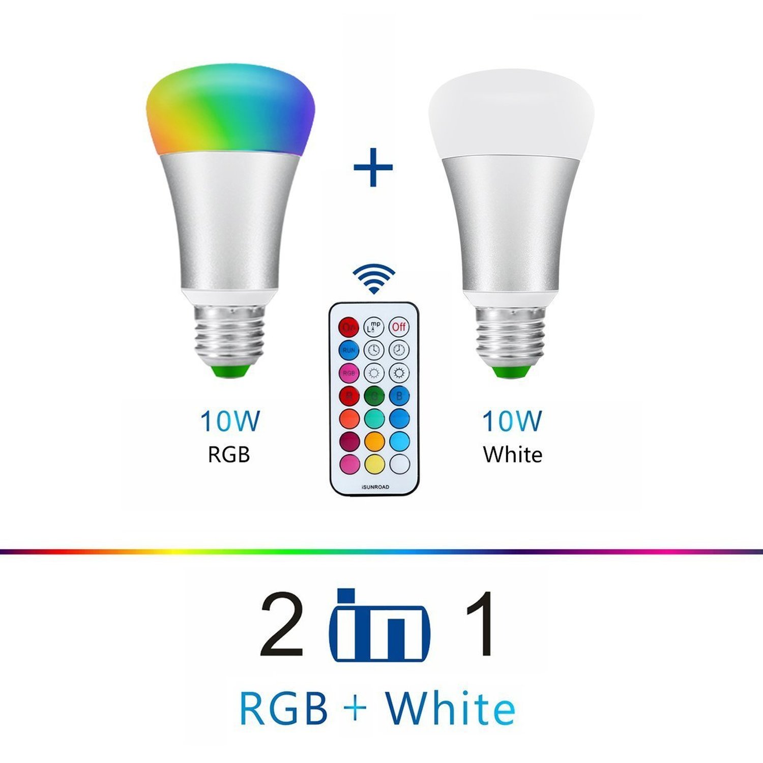 4×3W E27 RGB LED Birne Farbwechsel Lampe Glühbirne Licht 24 Kemit Fernbedienung 